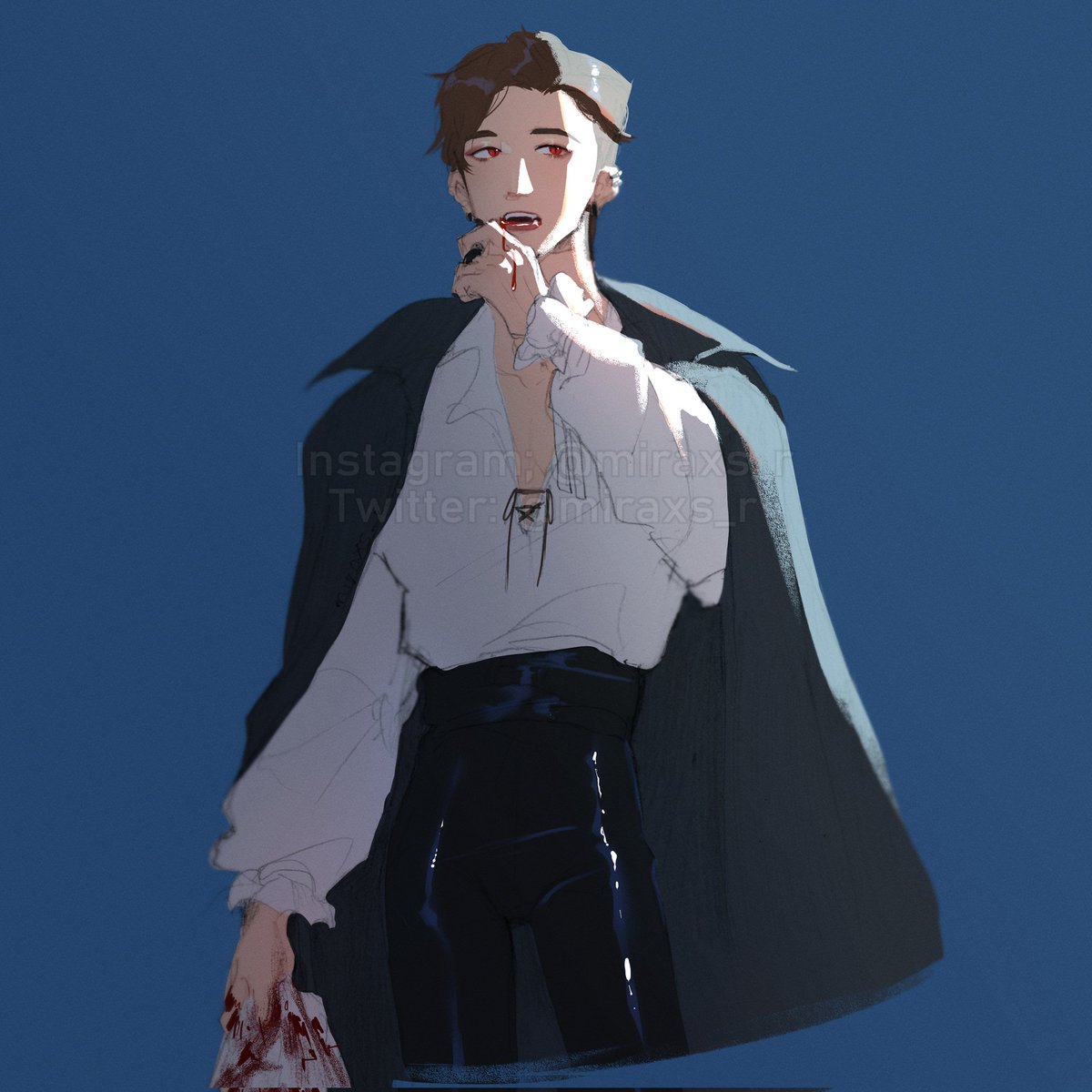 miraxs_r's tweet photo. Vampire Bang Chan 🧛🏻
#StrayKids #Straykidsfanart https://t.co/46504eyaOx