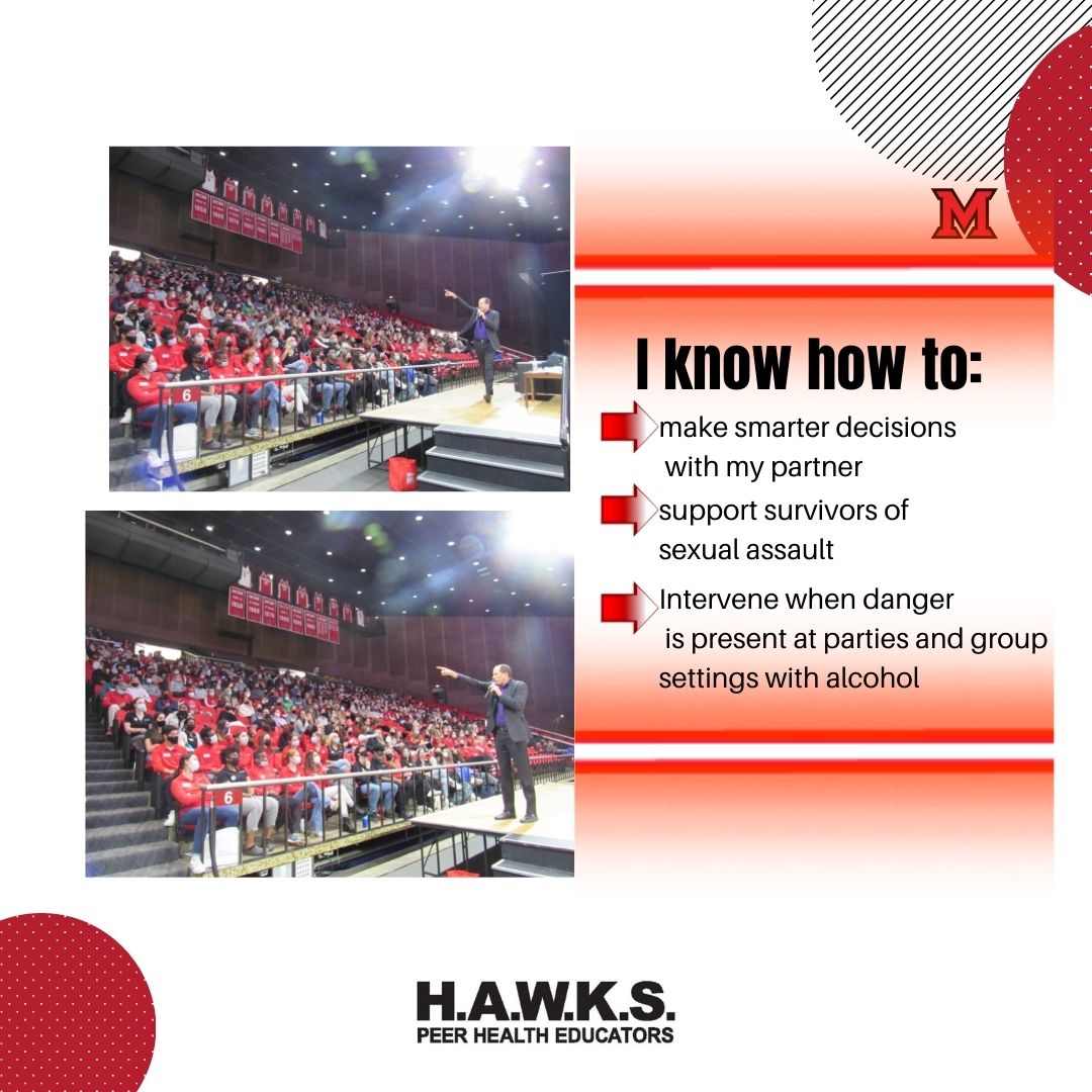 HAWKShealthzone's tweet photo. We want to thank our presenter Mike Domitrz for presenting Can I Kiss You program to our Miami students! 
#MiamiOH #HAWKSPeerHealthEd https://t.co/fOqJAESf3Y
