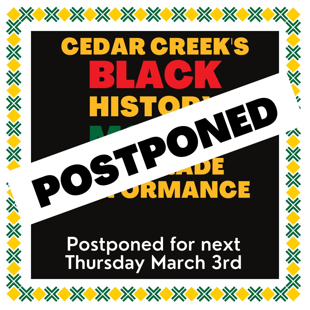 CCEBISD's tweet image. Due to the delay of start today we are postponing our performance for next Thursday