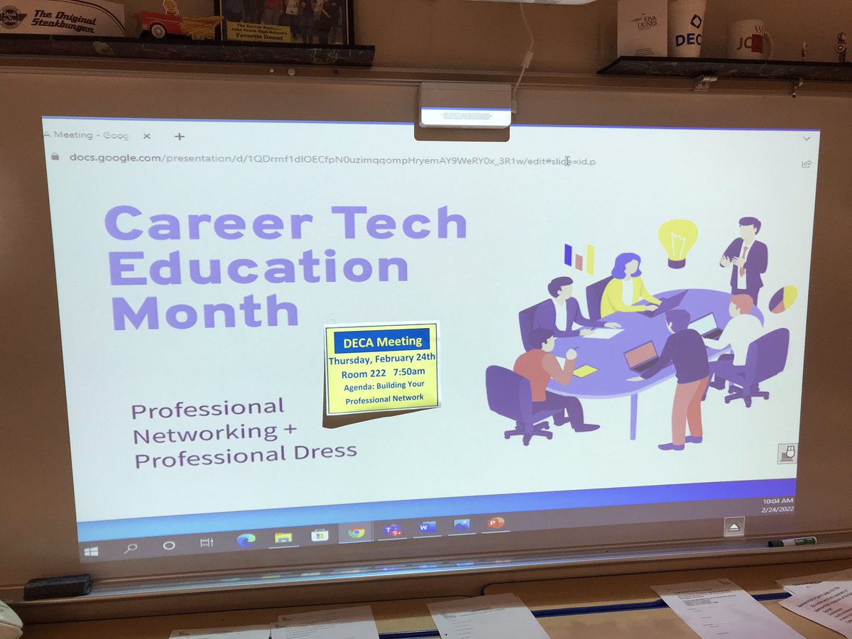 Great meeting this morning to celebrate CTE Month! Discussed useful skills in networking. <a href="/DustinDavisCTE/">Dustin Davis-Austin</a> <a href="/Steve_Sweigart/">Steve Sweigart,Ed.D</a> <a href="/MrJ_JCHS/">MrJ’sconnect</a> @LeadGladiator