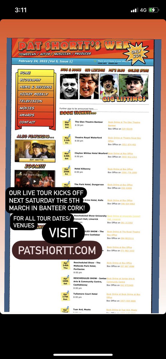 WOOOOOO!!!
Our live tour “WELL” kicks off next Saturday the 5th March in banteer cork! Visit patshortt.com for all tour dates and venues 🎟🤩 <a href="/Pat_Shortt/">Pat Shortt</a> <a href="/banteerdrama/">Glen Theatre Drama Group Banteer</a> <a href="/ilovelimerick/">#LimerickandProud</a> <a href="/CorktownTO/">Corktown</a> <a href="/CorkAirport/">Cork Airport</a> <a href="/CorkCityFCWomen/">Cork City FC Women (Archive)</a> <a href="/banteerns/">Banteer N.S.</a> <a href="/Banteer_LyreGAA/">Banteer/Lyre GAA</a>
