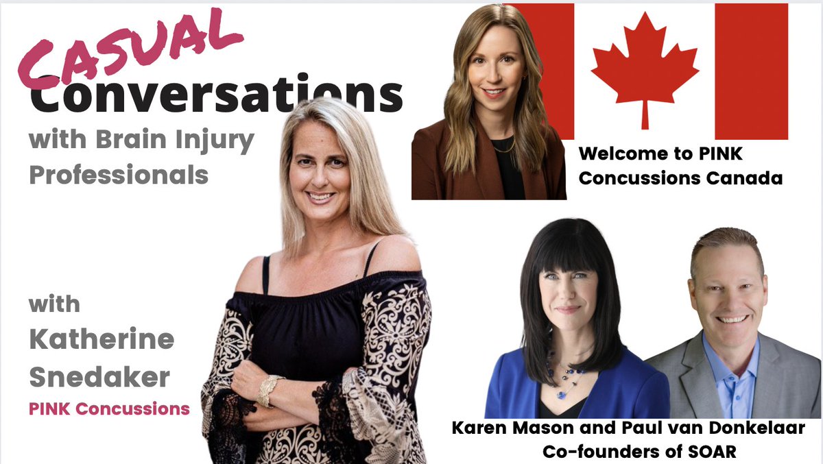 PinkConcussions's tweet image. Today at 2-3 PM Mayme Lefurgey, Ph.D. leading the launch of PINK Concussions Canada.

Karen Mason and Paul van Donkelaar of SOAR on a new pilot for rehabilitation intervention for survivors of brain injury in intimate partner violence.  - Register now - mailchi.mp/pinkconcussion…