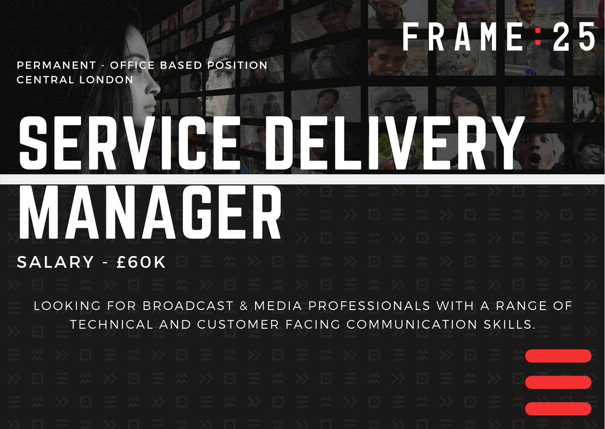 Brand new opportunity for an experienced Service Delivery Manager to join a leading global content provider in Central London. Click here to find out more! ow.ly/bUvp50I3p9l