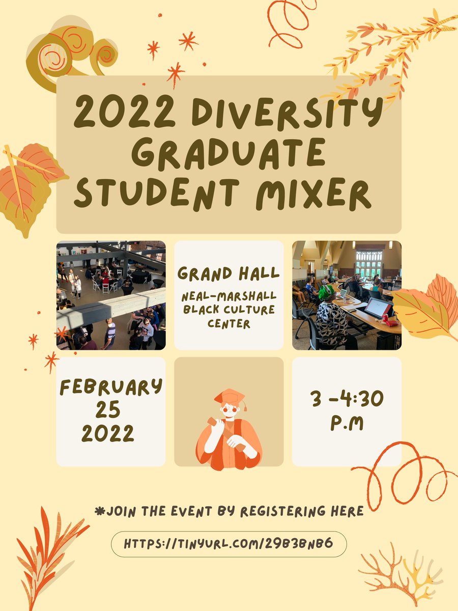 IUgradschool's tweet photo. The @IU_GMC &amp; @IUCollege Office of Diversity and Inclusion are co-hosting a Graduate Student Mixer on Friday, February 25th! https://t.co/2EbeHk6wyl