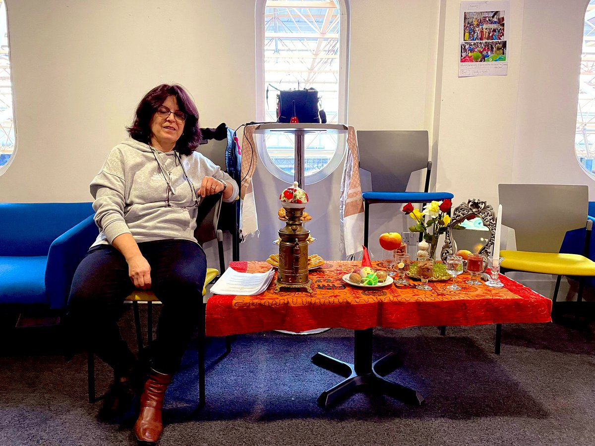 maisonfoo's tweet photo. We had such a lovely time last week hosting #CommunityCuppa for @DerbyTheatre 🧡 We learnt all about Nowruz (Iranian New Year) with the wonderful Nasrin and then shared with each other our own homeland cultural rituals 🥰 #TheatreCompanyOfSanctuary #CreativeESOL https://t.co/K49Ia13a0R