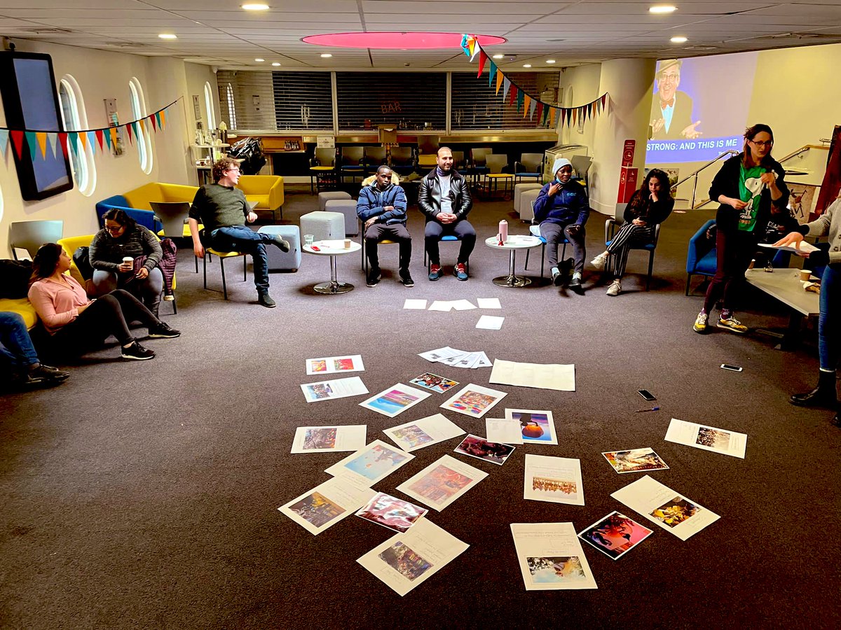 maisonfoo's tweet photo. We had such a lovely time last week hosting #CommunityCuppa for @DerbyTheatre 🧡 We learnt all about Nowruz (Iranian New Year) with the wonderful Nasrin and then shared with each other our own homeland cultural rituals 🥰 #TheatreCompanyOfSanctuary #CreativeESOL https://t.co/K49Ia13a0R