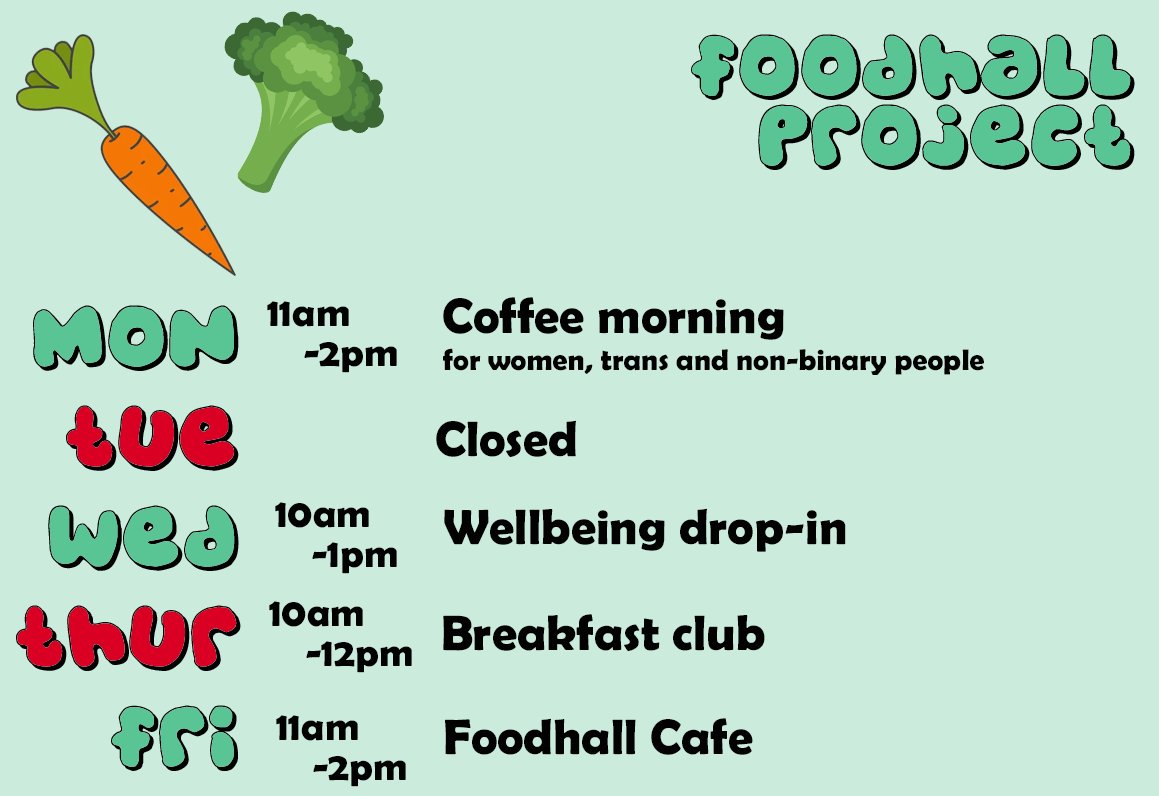 🥦NEW opening time just dropped🍇 

Thursday 10am-12pm Breakfast Club - from next week (Tues 3rd March) - cooked breakfasts, made to order

See you there 🤤