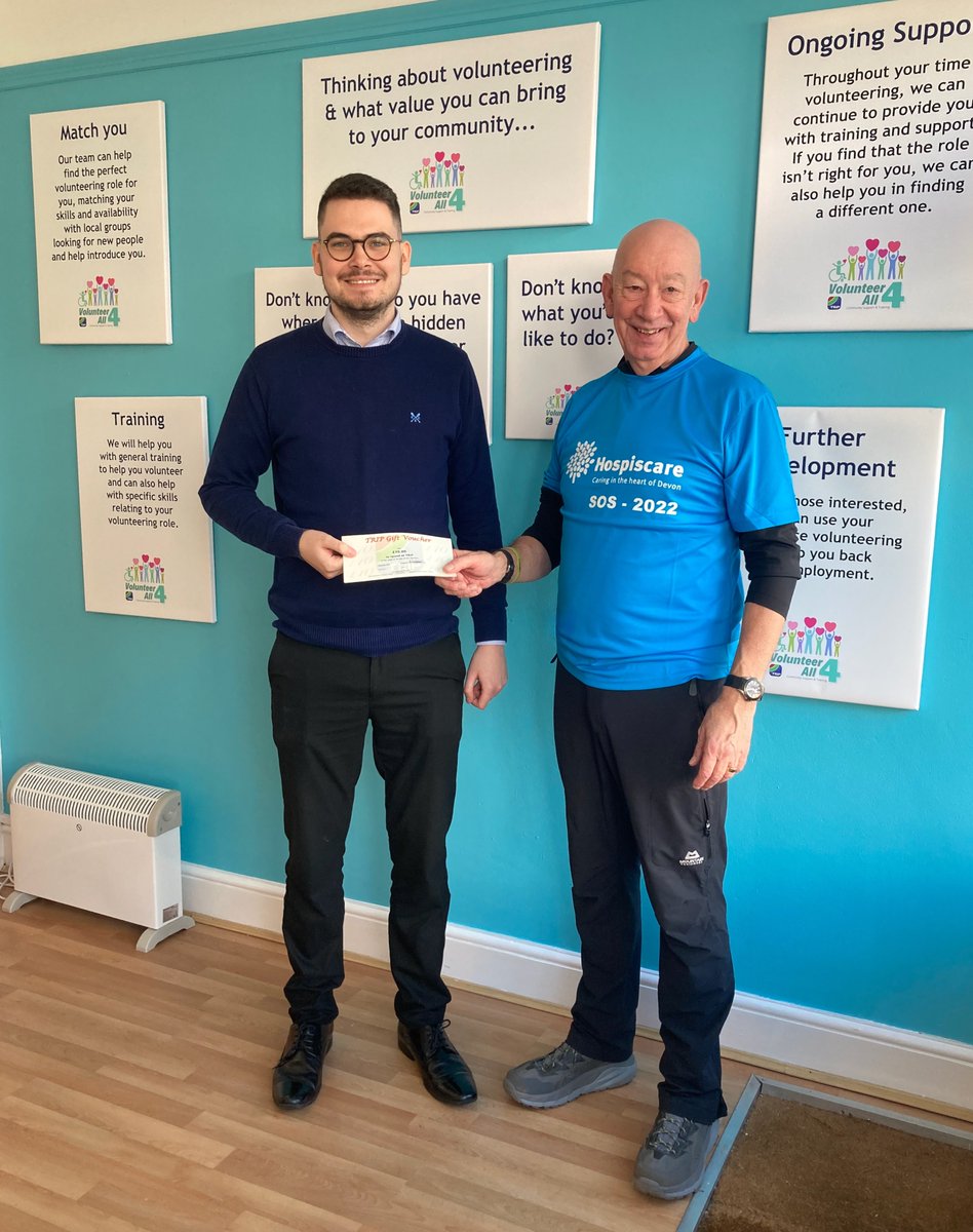 Another meeting and chat this morning with Sam at <a href="/TripOffice/">TRIP Honiton</a> who kindly gave me 2 £10 Vouchers for the <a href="/Hospiscare/">Hospiscare</a> Men's Walk Raffle <a href="/TripOffice/">TRIP Honiton</a> is a brilliant new initiative and will be a tremendous asset to ours and any other community to follow..  tripcta.org/v4a/