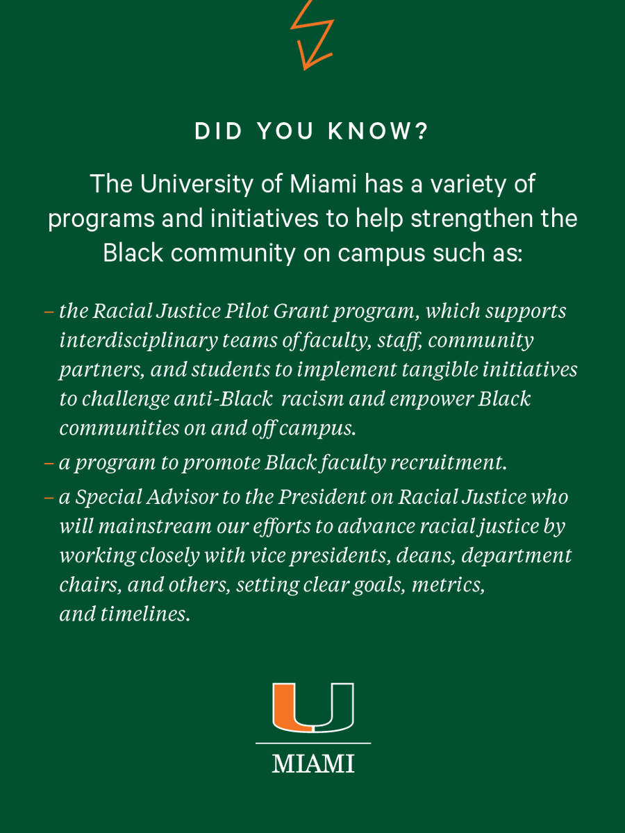 UMAdmission's tweet photo. Here at the University of Miami we've been celebrating Black Awareness Month. We've covered events and shared stories from our Black community throughout this month and we will continue to do so through the rest of the month.
#blackawareness #blackhistorymonth https://t.co/aSHJ4QflAf