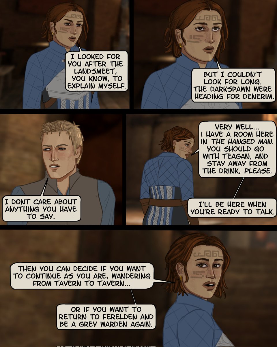 Page 3 of the Alistair comic

#dragonage #dragonageorigins #dragonage2 #alistairtheirin #greywarden #dragonagefanart