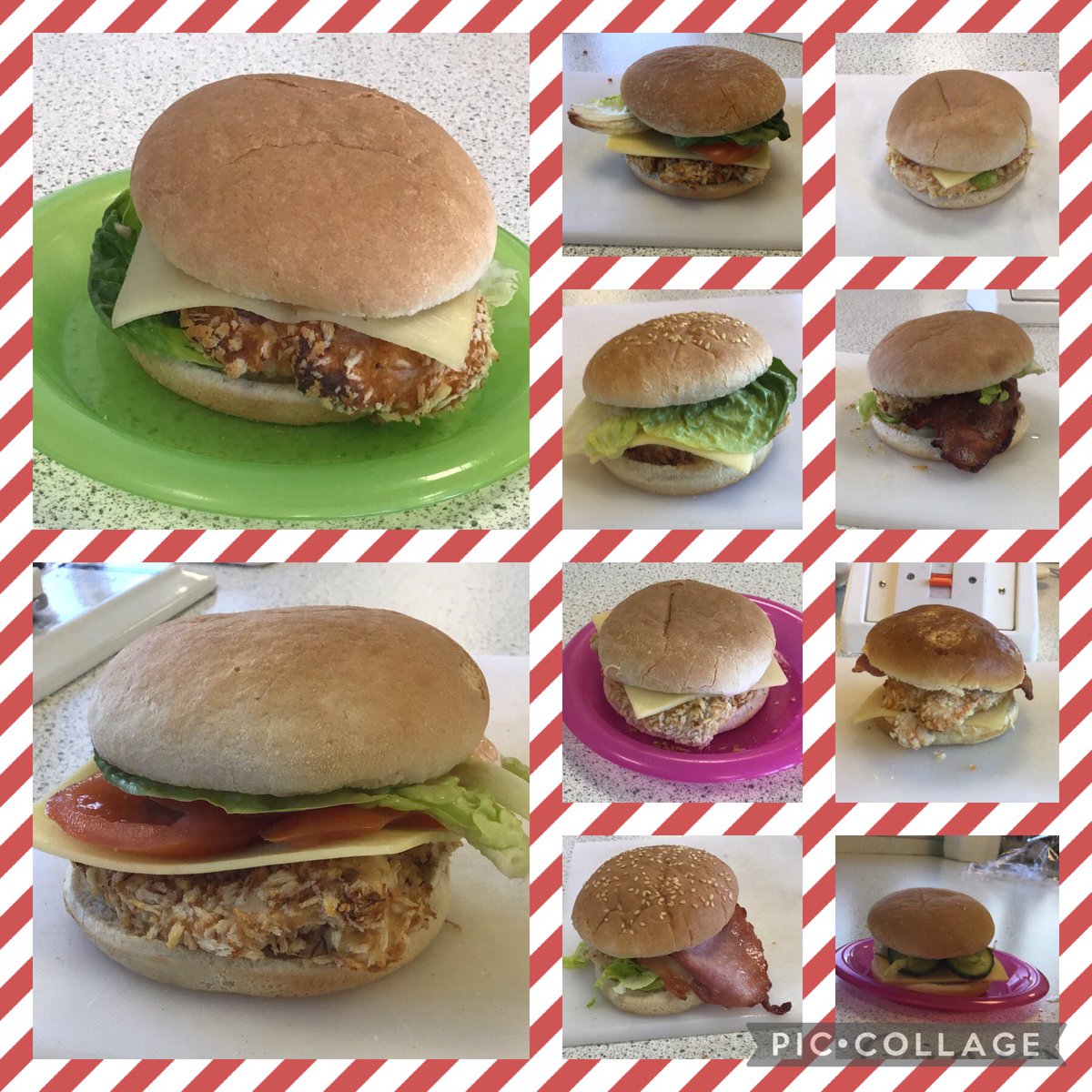 Mrs_White_HE's tweet image. S3 successfully completed their Nando’s Chicken Burger Challenge this week, here’s a snapshot of what my 3F1 class came up with, Well done everyone!