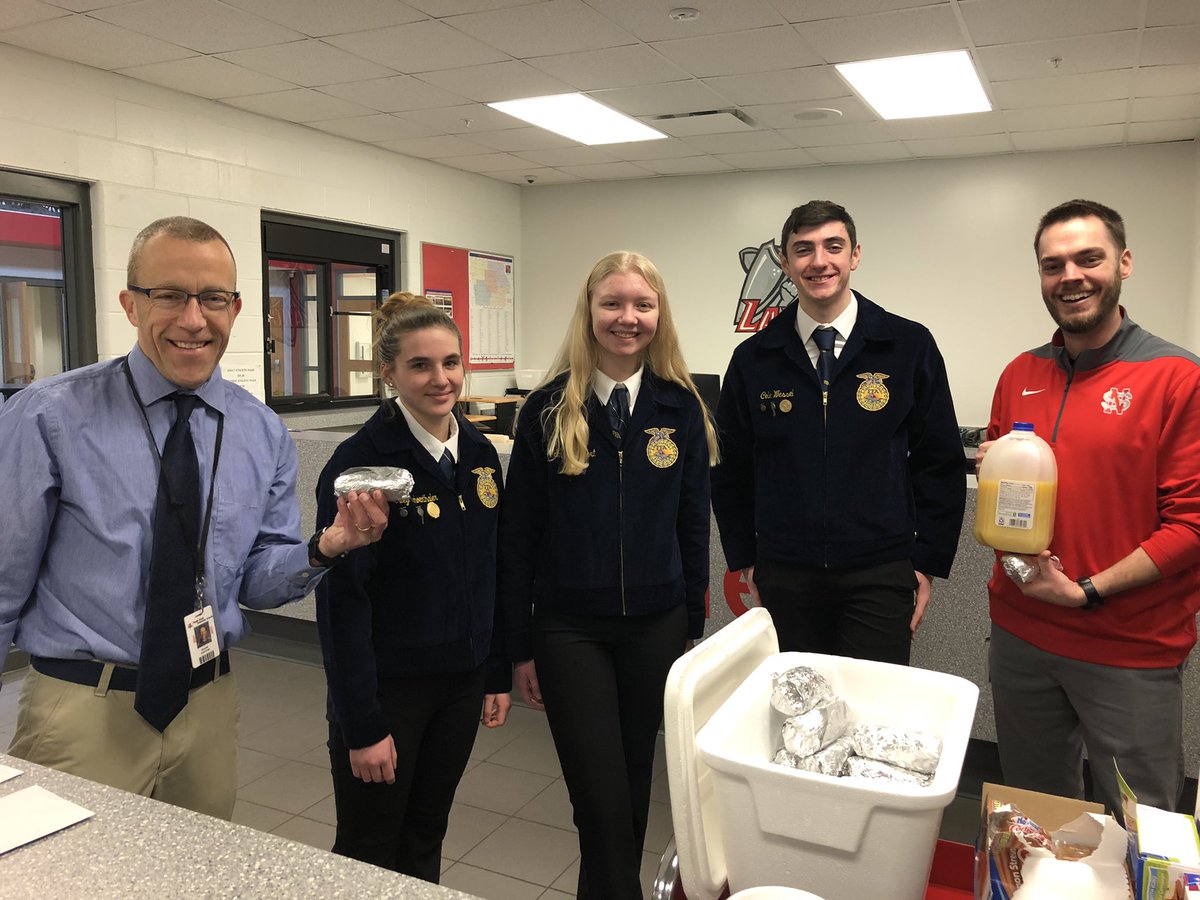 Thank you FFA Members and Ag Boosters for the delicious breakfast this morning. Happy National FFA Week!