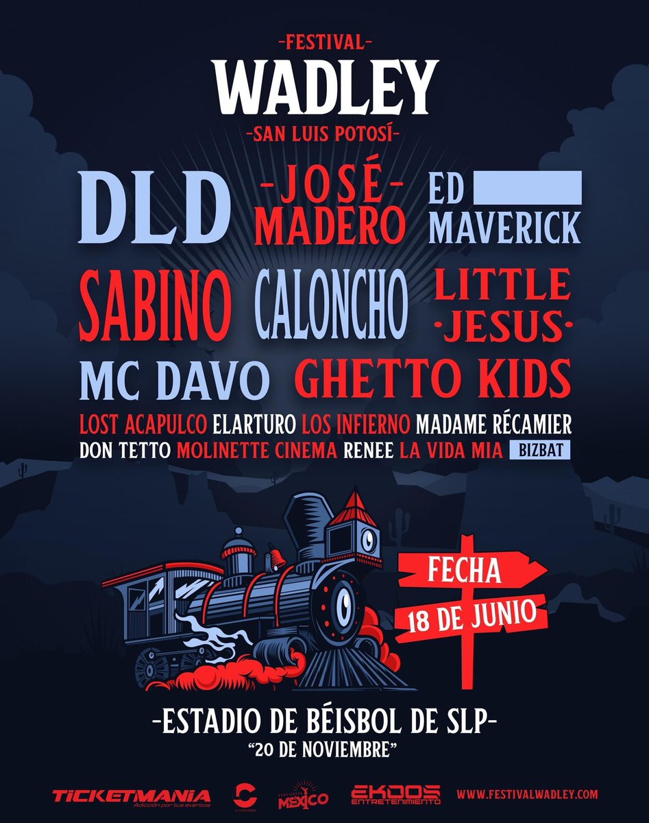 bavanotas's tweet photo. Un gran festival les espera en San Luis Potosí 🙌 @dldmexico @jose_madero @edmaverickmus @elsabinox @elcaloncho @thelittlejesus @mcdavoo @GhettoKids_ @madamerecamier @AcapulcoPerdido y más 🔥🔥🔥 https://t.co/dr7btPqZF1