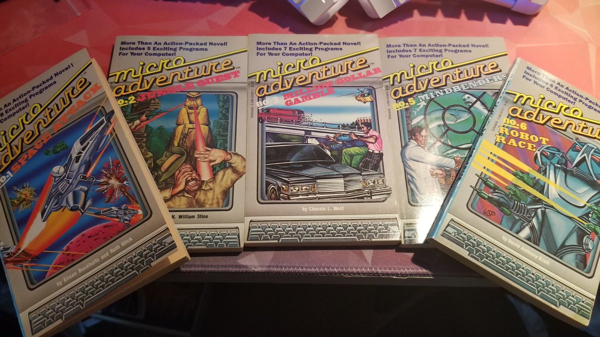 PixelMaker04's tweet image. A few more #MicroAdventure #books just showed up. Seems like the first program in each book is a descrambler of sorts. A couple more are on their way. #retroprogramming