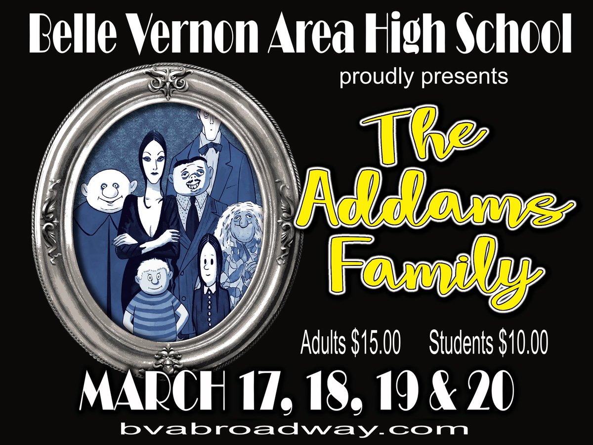 Tickets are officially on sale!!
Go to bvabroadway.com and click the ticket link! March 17-20th 2022