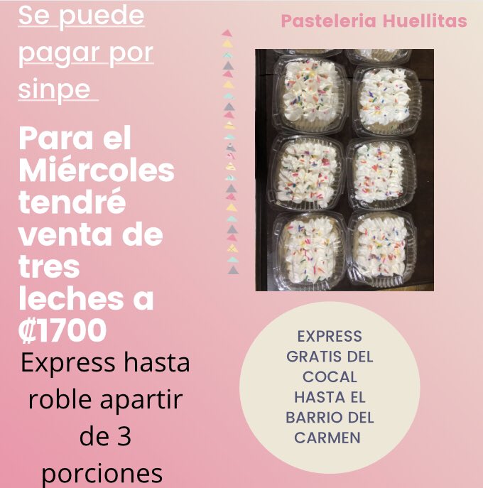 Para este miércoles 02 venta de 3 leches 🍰 Rt porfa gracias ☺️