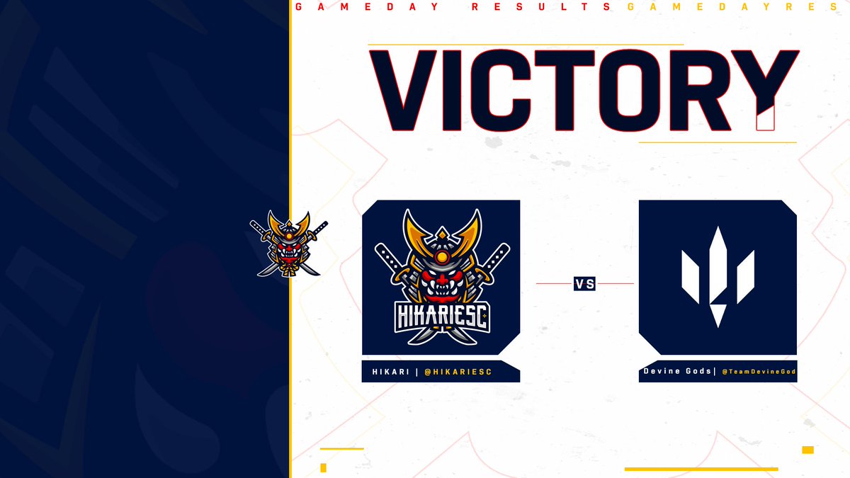 HikariESC's tweet photo. VICTORY!⚔️🔥

We come back from a devastating defeat earlier in the week as we defeat @TeamDevineGods 
16-9

This secures our 5th Win this season!🔥
#ForTheBlade⚔️ https://t.co/gkTfyG3NIW