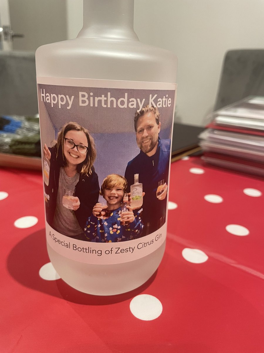 km00759's tweet photo. Thursday means one thing! Thirsty!! Getting cracked into my special bottling of @PersieGin for my birthday from my boys! ❤️ #thebestgin #personalisedbottle #visitpersie https://t.co/7SaQ1e1eeT
