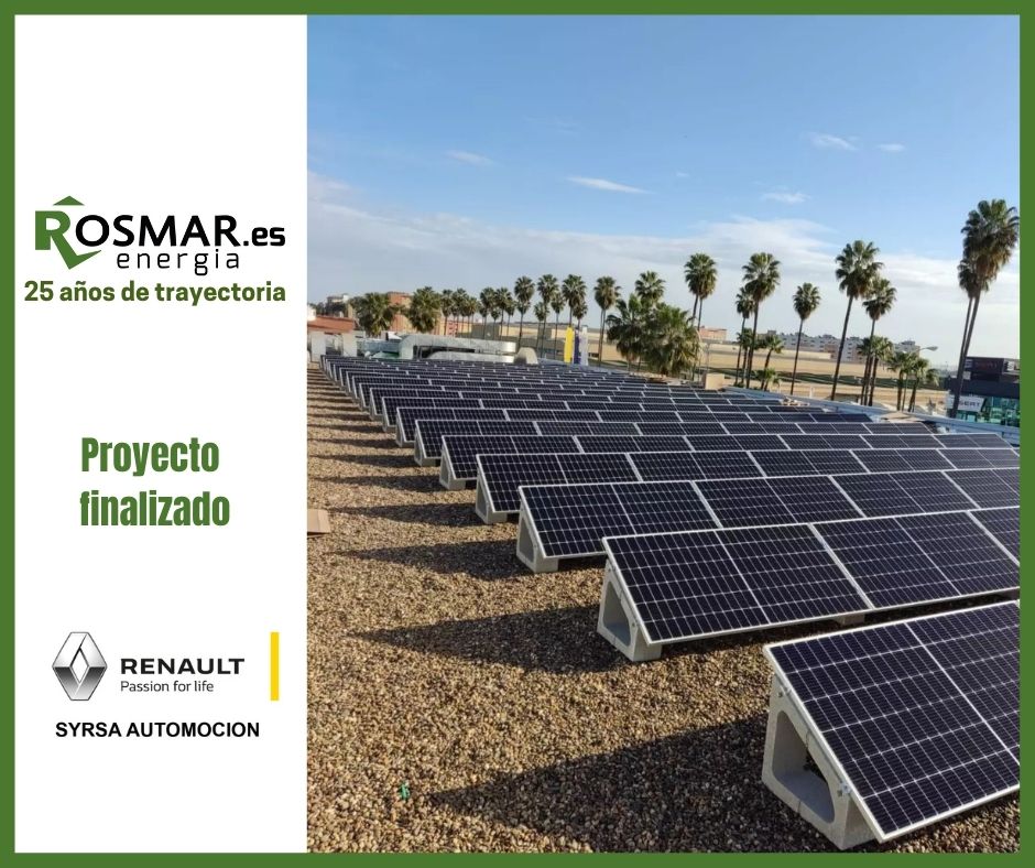 👉 Os presentamos un nuevo proyecto industrial que hemos finalizado recientemente y del que nos sentimos muy orgullosos.👈

💥 Gracias a <a href="/syrsaautomocion/">Syrsa Automoción</a> por confiar en Rosmar para la instalación de su nuevo sistema de placas fotovoltaicas de autoconsumo para sus concesionarios.