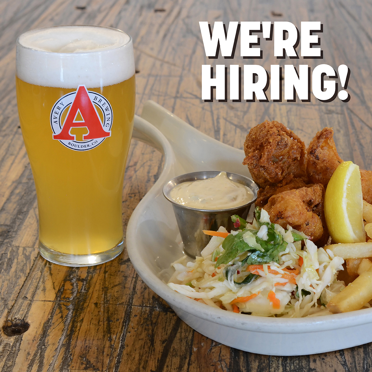 We're hiring! Join our incredible front of house and back of house family at our Tap Room. More information and application details are available here: averybrewing.com/careers
