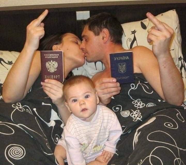 Lei con passaporto russo e lui passaporto ucraino #fuckthewar