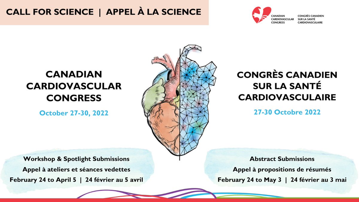 📣 NOUVELLES 📣 
Le CCSC 2022 sera un événement hybride et l’appel à la science est en cours! Pour en savoir plus, visitez notre site Web and débutez votre demande dès aujourd’hui: 
➡️ ow.ly/UQeY50I3JUC #CCCongress