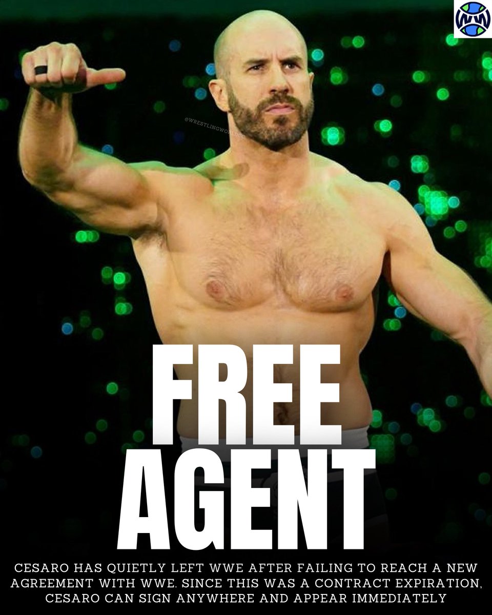 WrestlingWCC's tweet photo. Cesaro has quietly left WWE https://t.co/3qAgvaxbu9