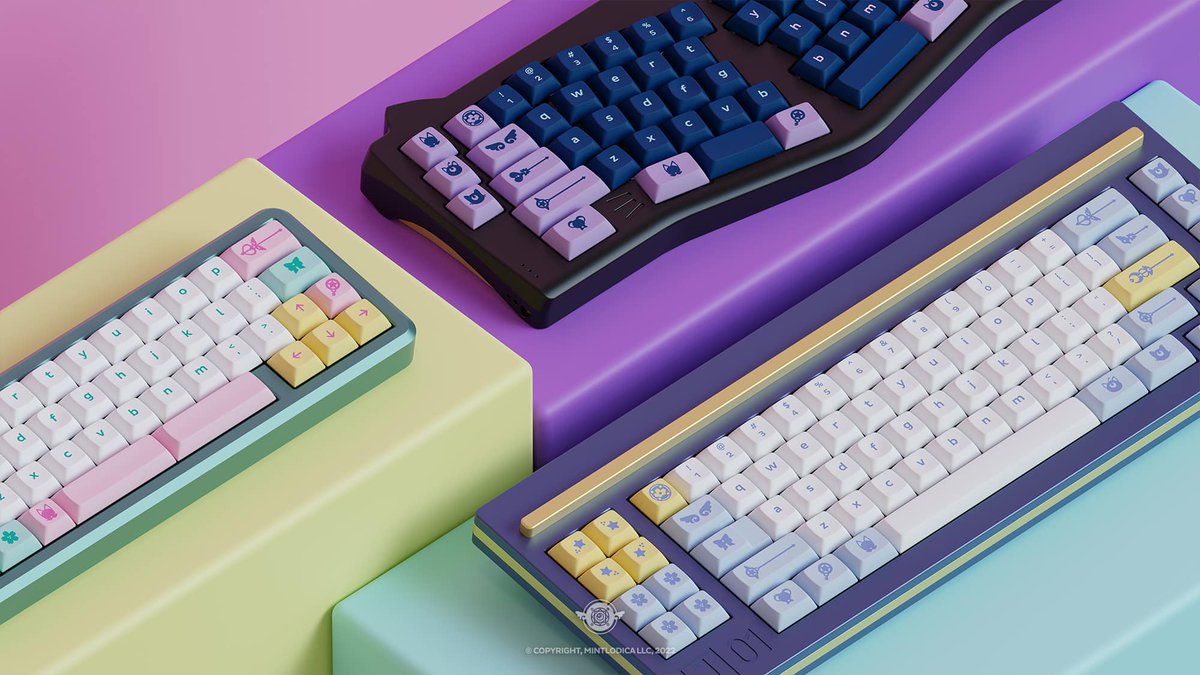 🌟 Giveaway 🌟 To celebrate 3 Years of Magic Girl we're giving away a Base Kit of keycaps, your choice of colorway: Classic, Dark, or Millennium.

🌸🌿 RT this with your favorite colorway! 💜💎

Fill out the form to enter: forms.gle/DhLnfeMAuXkc3U… 🍀 Ends March 3rd at 3pm PT 🍀