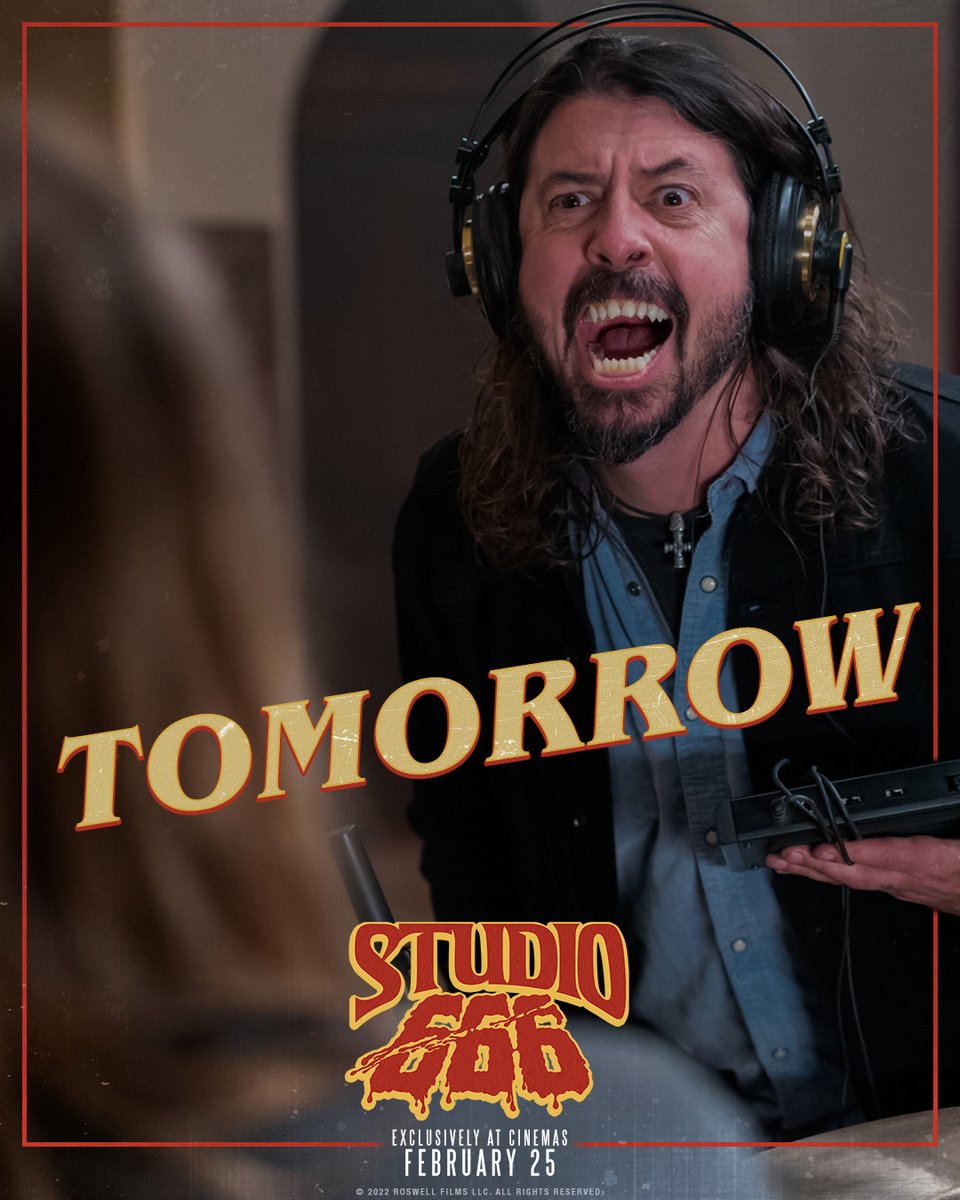 SonyPicturesUK's tweet photo. There's some killer @FooFighters tracks coming from Studio 666 🤘
#Studio666Movie At Cinemas TOMORROW, book your tickets: https://t.co/S9enkMgPdD https://t.co/tj1zZawQkg
