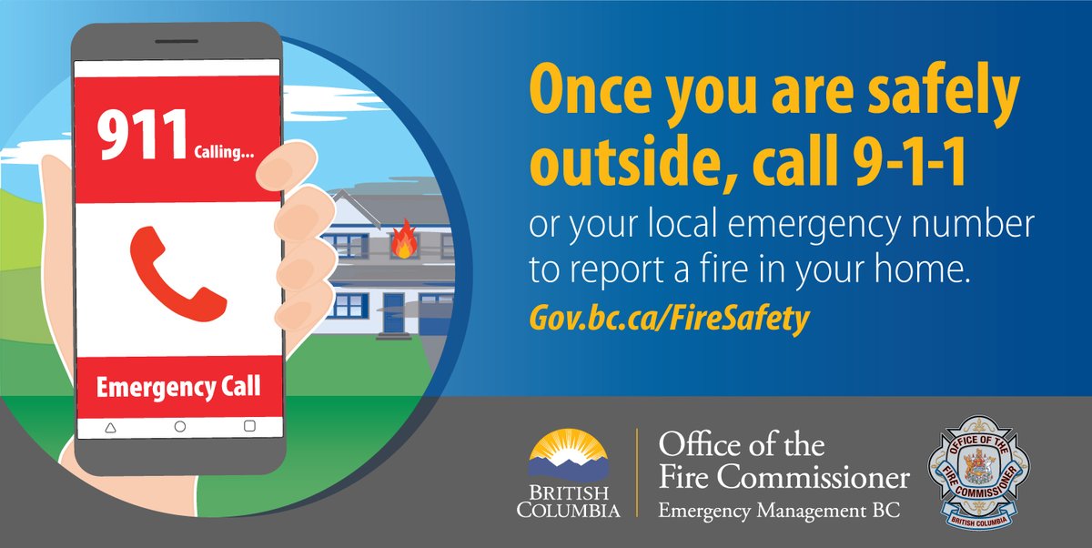 During a fire, leave the building as quickly as possible.
Once you're safely outside, stay outside &amp; call 9-1-1 or your local emergency number to report the fire.

#FirePrevention