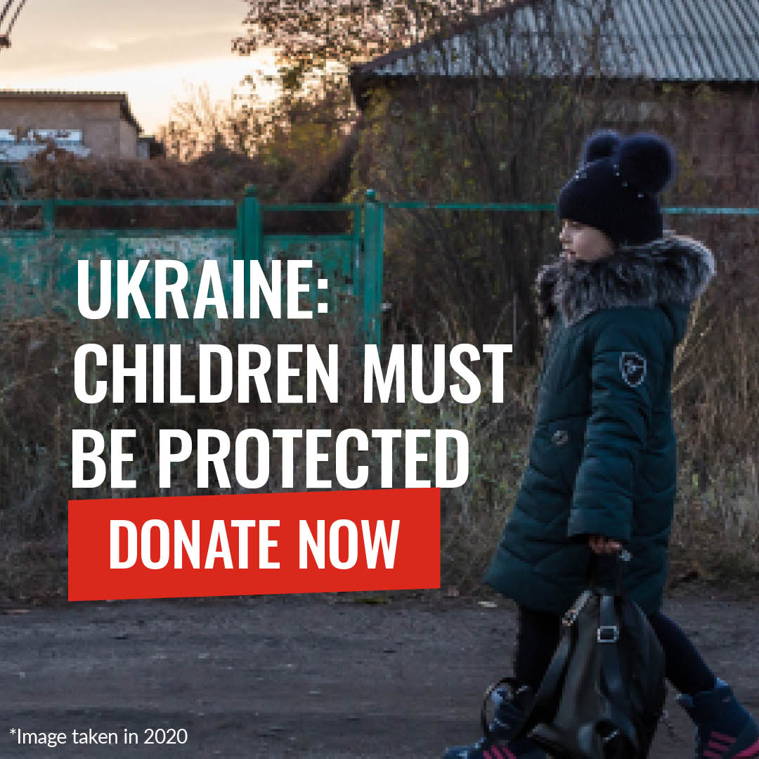 You can help children living in fear: save.tc/otoA50I3v31

Without de-escalation, the crisis in Ukraine will spiral out of control, devastating children.

You can help by supporting our Emergency Fund today, which allows our teams to help children in crisis like in #Ukraine.