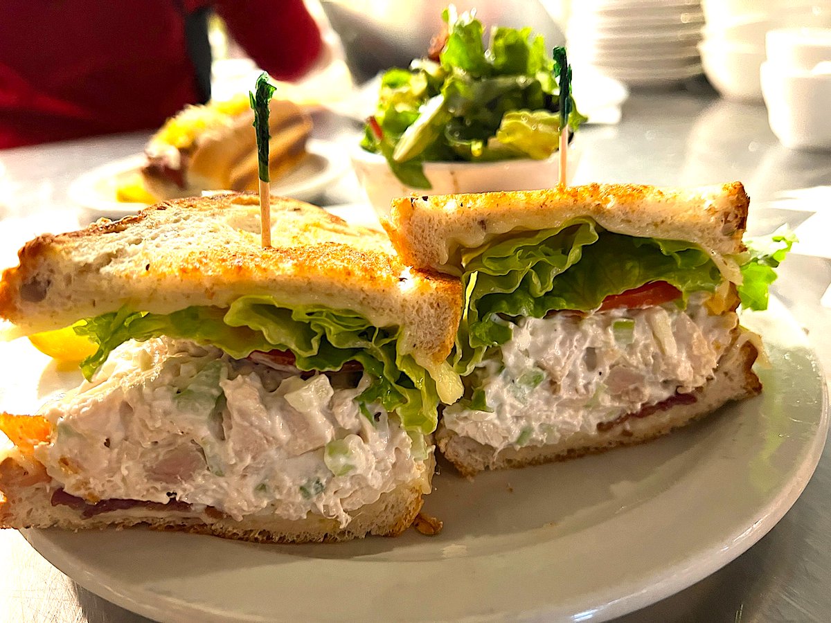pressgrill's tweet photo. If you're looking to reengage with some old faves for lunch or dinner, CHICKEN SALAD CLUB + THANKSGIVING DINNER (after 5 pm) are on special today. It may also help to know we serve all day UNTIL MIDNIGHT. Swing by to eat, or dial 298-1014 and order from the FULL BAR W/ TAKEOUT..! https://t.co/mUu8o2dTs8
