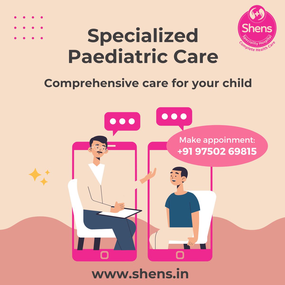 ShensHospitals's tweet photo. Our paediatrics hospital functions with a blend of caring, innovation and dedication. This makes Shens Hospital one of the best child specialist hospitals in the city.
+91 9750269815 / https://t.co/wvId7rFyqq
#shensspecialityhospital #PediatricService #Newborncare #pediatriccare https://t.co/PhZaGnMal6