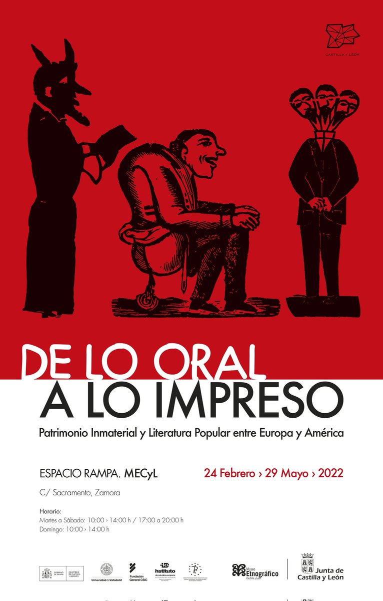 🗓 Desde el 24 de febrero al 29 de mayo, hay una exposición muy interesante sobre el Patrimonio Inmaterial y la Literatura Popular entre Europa y América