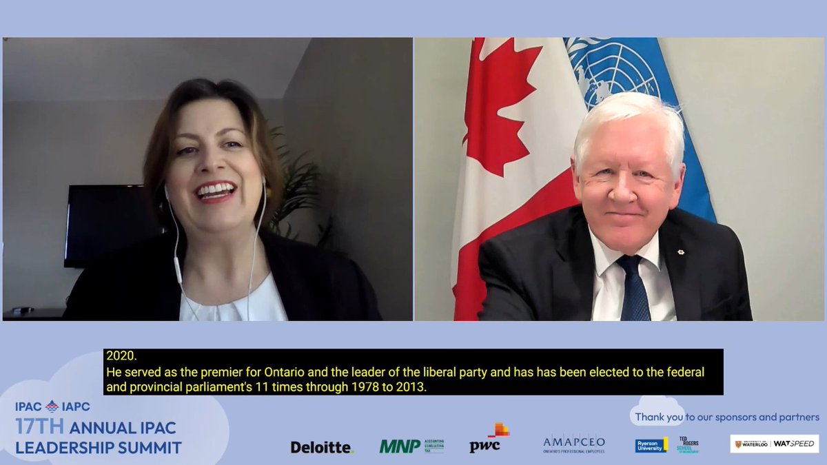 <a href="/BobRae48/">Bob Rae</a> speaking to us from the UN in New York City.
"There are many different ways within an organization that different people can lead at different times."

Thank you <a href="/PwC_Canada/">PwC Canada</a> for sponsoring this session