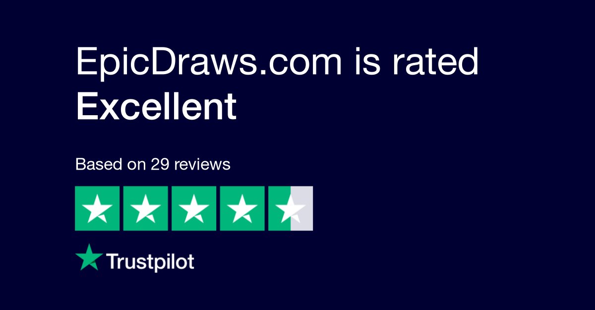 MyEpicDraw's tweet image. We are now rated 4.7 by our customers on Trustpilot! trustpilot.com/review/epicdra…