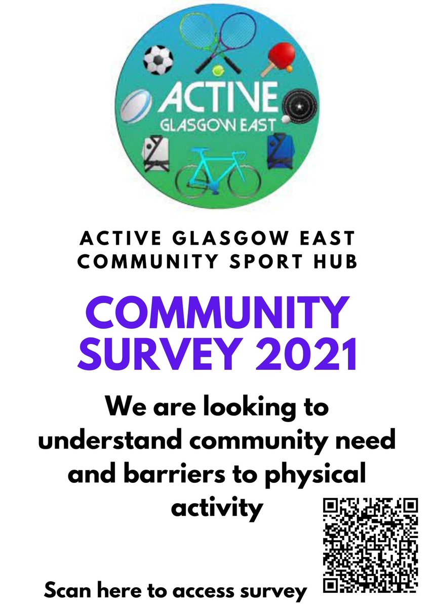 ActiveGlaEast's tweet photo. We are wanting to hear your thoughts on access to and local barriers to physical activity Link - https://t.co/yKlrfl7ayN https://t.co/bFWLgNpWEK