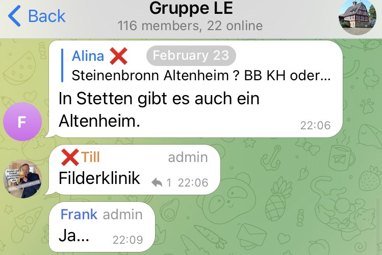 QReXRecherche's tweet photo. Offenbar planen lokale Schwurbler auf den #Fildern am Montag eine verschwörungsideologische #antivax-Störaktion vor einem Altenheim oder einer Klinik, initiiert v. #Querdenken-Scientologe Till D., Shoa-Verharmloser Frank E., Stefan K & Verschwörungsheilpraktiker Marc S
@PolizeiRT https://t.co/Sw3aGTmxF0