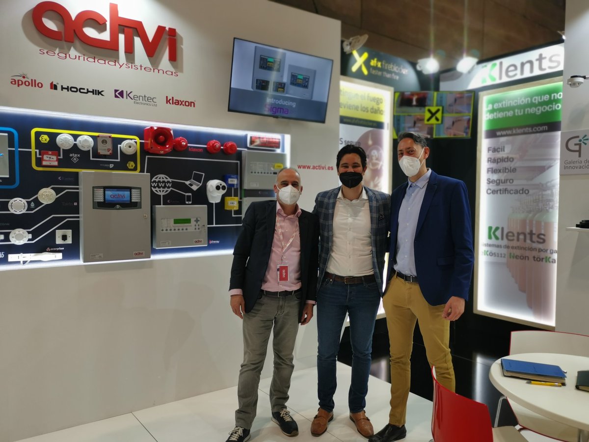 activiSyS's tweet photo. Nice and busy day at SICUR. Thanks to Frank Butterman AF-X fireblocker  to stay with us today. https://t.co/NFKALWuOom