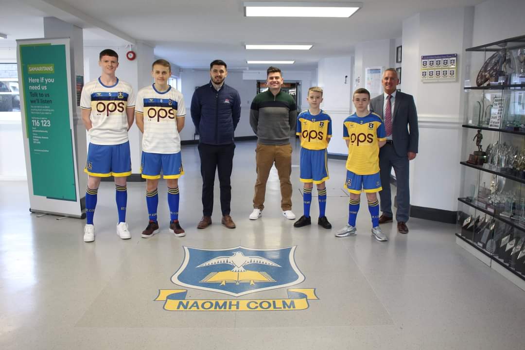 St Colms High School (@stcolmshs) on Twitter photo Our new school kits have arrived! A HUGE thank you to our sponsor <a href="/OrtusBusiness/">The Ortus Group</a> <a href="/OrtusProperty/">Ortus Property</a> and past pupil and former Lord Mayor <a href="/danielbakersf/">Danny Baker MLA</a> for making them possible.
Also thanks to <a href="/PlayrFit/">Playr-fit</a> for the amazing quality and design.
The kit gets its first outing tomorrow. ⚽🥅 Our new school kits have arrived! A HUGE thank you to our sponsor <a href="/OrtusBusiness/">The Ortus Group</a> <a href="/OrtusProperty/">Ortus Property</a> and past pupil and former Lord Mayor <a href="/danielbakersf/">Danny Baker MLA</a> for making them possible.
Also thanks to <a href="/PlayrFit/">Playr-fit</a> for the amazing quality and design.
The kit gets its first outing tomorrow. ⚽🥅
