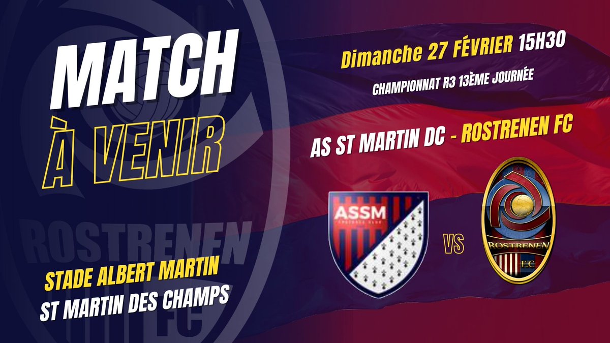 RostrenenFC's tweet photo. 🔥 MATCHS À VENIR 🔥 https://t.co/ZpeXzJCgaH