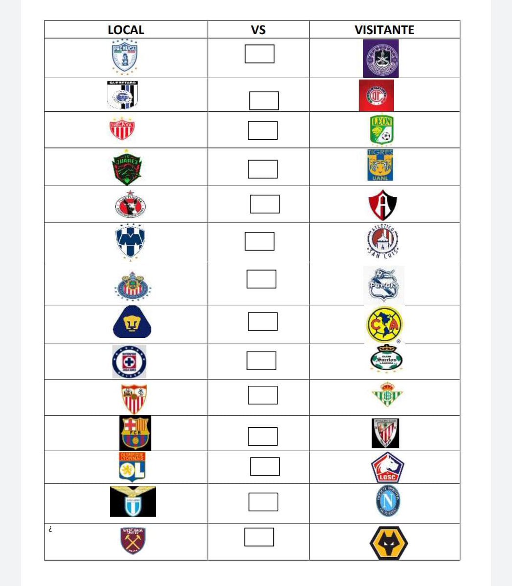 JCarlosCajero's tweet photo. Ya se la saben, $500 al que tenga más aciertos, deben poner una marca en el escudo del equipo ganador o al centro para empate, para participar deben dar RT a este tweet, seguirme y seguir a @huedapicks, suerte a todos 🍀⚽️ https://t.co/f1dZVZXheR