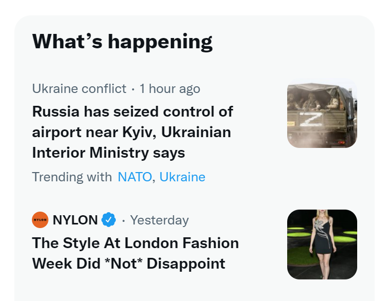 Strange juxtaposition