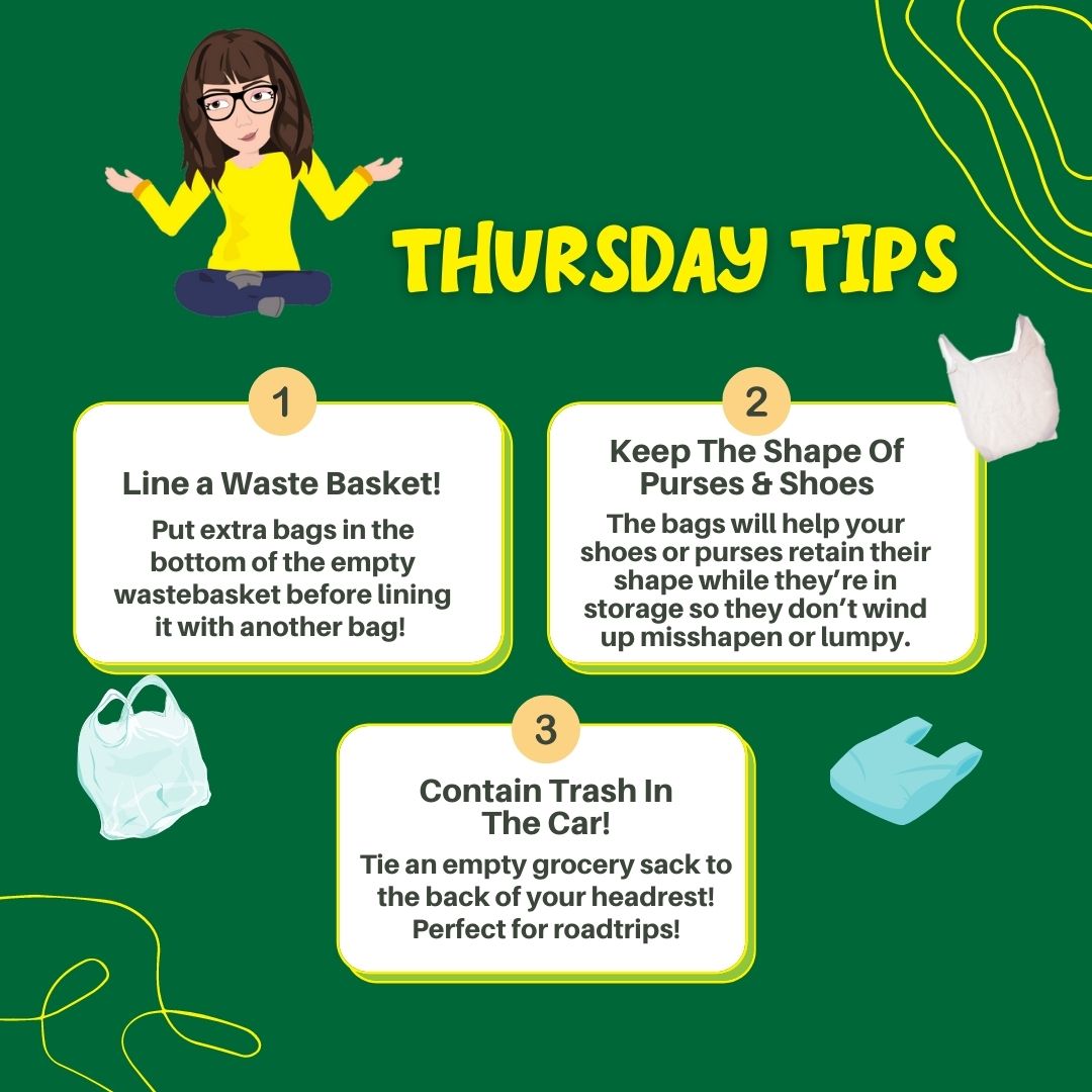 crazymaybebut's tweet image. #tipsandtricksthursday At It&apos;s Just Stuff, I applaud your efforts to reduce your carbon footprint! 

Will you be utilizing some of these practices to reuse your plastic grocery bag? Let us know down in the comments! ⤵