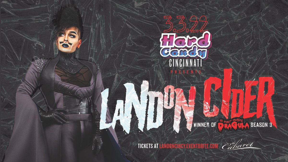 Hard Candy Events (@hardcandyky) on Twitter photo Cincinnati! Just one week away from <a href="/LANDONCIDER/">Zachary T Kuzia</a> at <a href="/cabaretcincy/">Cabaret Cincinnati</a>! <a href="/KoraSline/">Kora Sline</a> hosts, Alexander Cameron & Stevie Dicks join the fun! Tix: LandonCincy.eventbrite.com Cincinnati! Just one week away from <a href="/LANDONCIDER/">Zachary T Kuzia</a> at <a href="/cabaretcincy/">Cabaret Cincinnati</a>! <a href="/KoraSline/">Kora Sline</a> hosts, Alexander Cameron & Stevie Dicks join the fun! Tix: LandonCincy.eventbrite.com