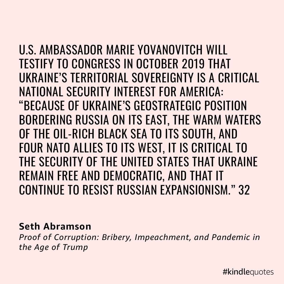 LulaEDUcate's tweet photo. If you want to argue Ukraine is not important, then you are missing the point beyond humanitarian rationale. It is a matter of geopolitical importance as articulated by ⁦@SethAbramson⁩ #ProofOfCorruption #Ukraine ⁦@AmazonKindle⁩ #kindlequotes  https://t.co/KesNdlifJe https://t.co/nqaIU3t5Jn