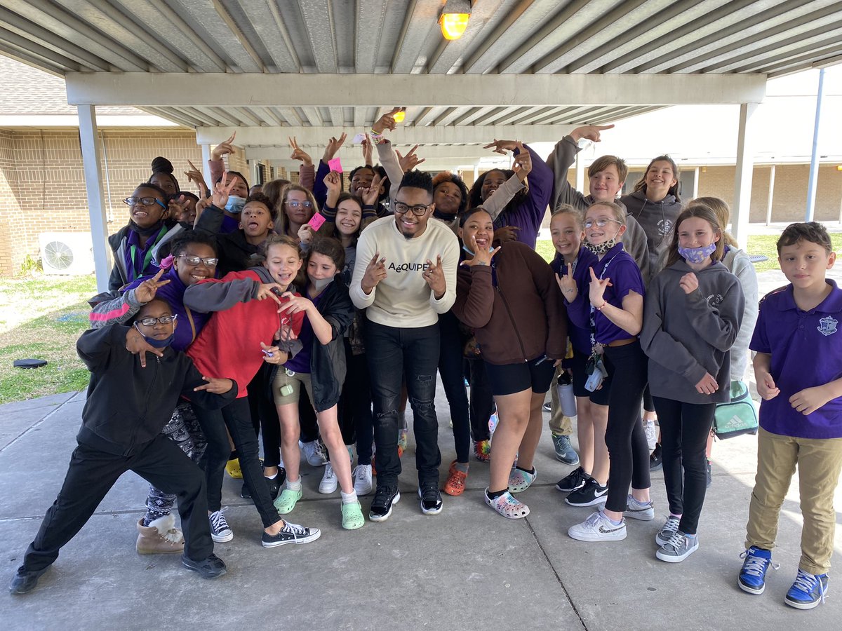 Today’s guest speaker Mr. <a href="/mnelsonspeaks/">Mike Nelson</a> and his new posse at lunch! <a href="/msa_w/">MSA West M/HS</a> #BlackHistoryMonth #BecauseWeAreWest