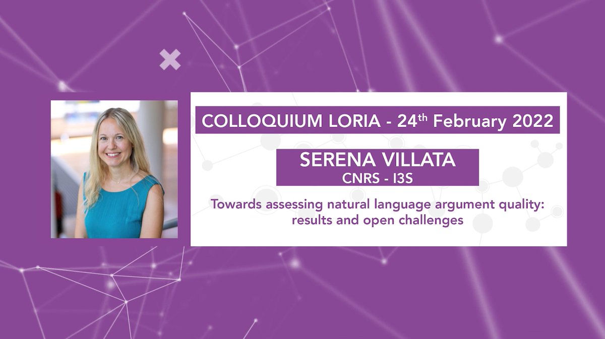 labo_Loria's tweet photo. You couldn’t attend @serena_villata’s presentation at #ColloquiumLoria this afternoon ? Watch it on our YouTube channel !📽️ https://t.co/6FnEtnAhlC
@Laboratoire_I3S @3IAcotedazur @INS2I_CNRS @Inria_Nancy @CNRS_Centre_Est @Univ_Lorraine #DeepLearning #Research #computerscience https://t.co/PG8PieTi18