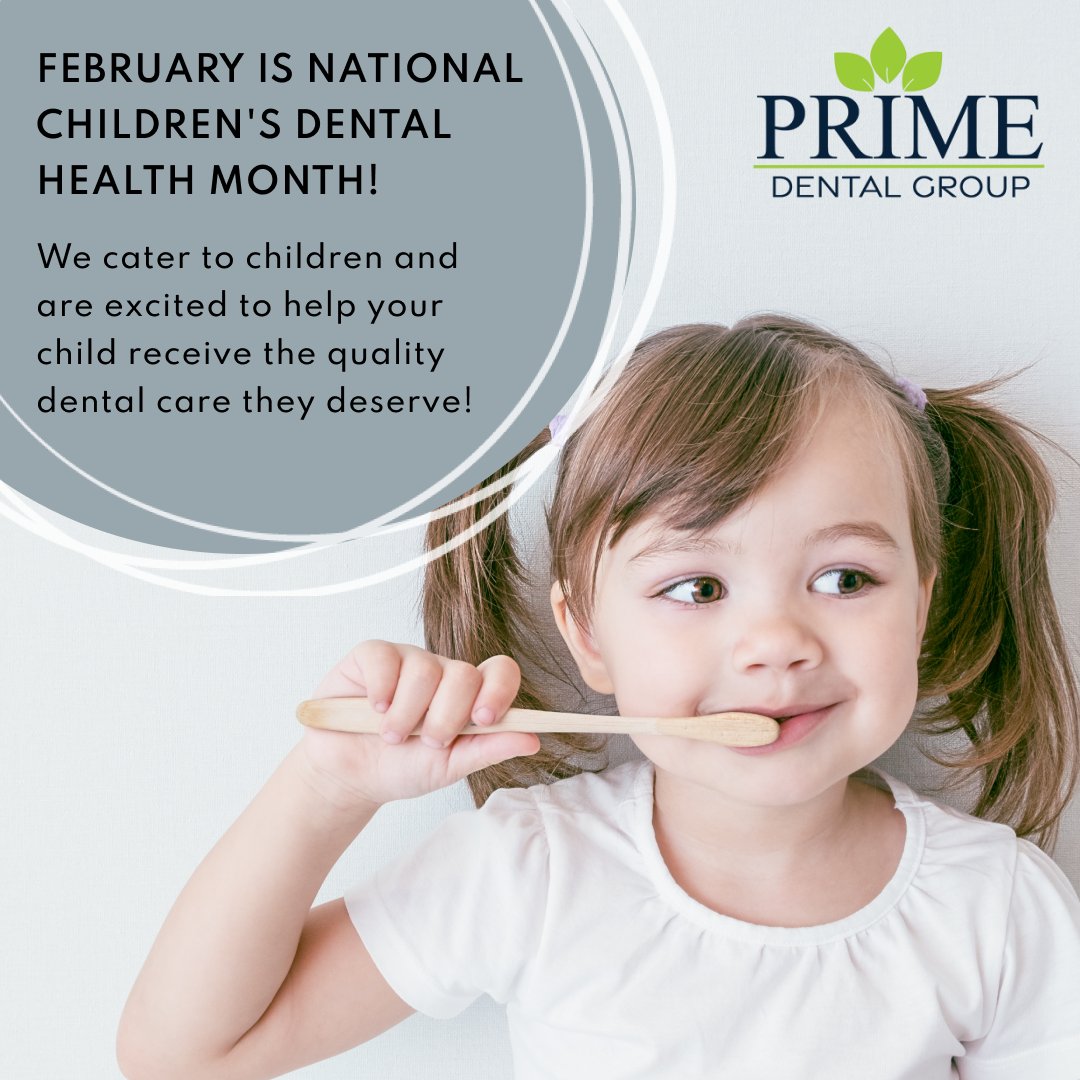February is National Children's Dental Health Month!

Developing good habits at an early age and scheduling regular dental visits helps children to get a good start on a lifetime of healthy teeth and gums.

Make an appointment for your little one today!