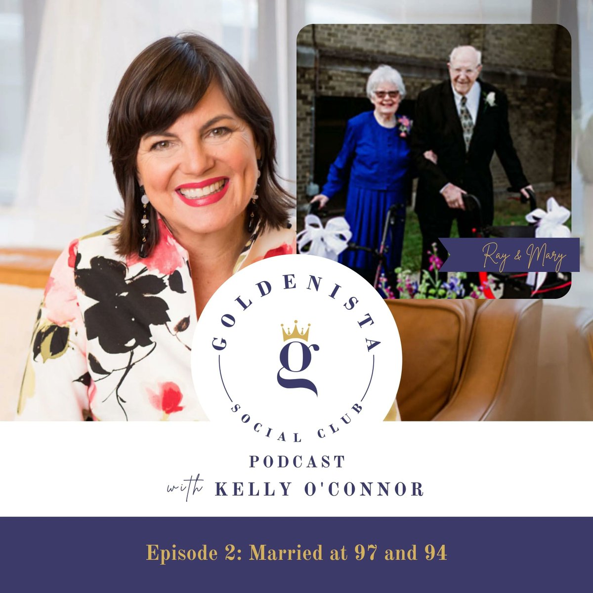 #GoldenistaSocialClub Podcast, Ep 2 -- True love is possible at every age. Ray and Mary met before the pandemic and quarantined together in their senior living community. Hear their amazing story of life and love on this episode. | Tune in >> buff.ly/3JIN3VB